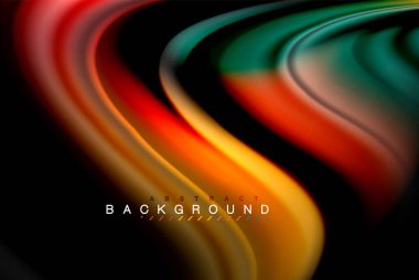 Sıvı sıvı renkler tasarım, renkli mermer veya plastik dalgalı doku arka plan, siyah, iş veya teknoloji sunu veya web broşür için parlak renkli öğeleri kapak tasarımı, duvar kağıdı