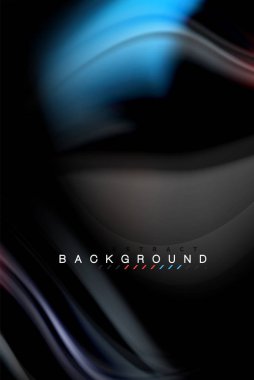 Sıvı sıvı renkler tasarım, renkli mermer veya plastik dalgalı doku arka plan, siyah, iş veya teknoloji sunu veya web broşür için parlak renkli öğeleri kapak tasarımı, duvar kağıdı