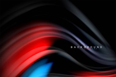 Sıvı sıvı renkler tasarım, renkli mermer veya plastik dalgalı doku arka plan, siyah, iş veya teknoloji sunu veya web broşür için parlak renkli öğeleri kapak tasarımı, duvar kağıdı