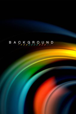 Sıvı sıvı renkler tasarım, renkli mermer veya plastik dalgalı doku arka plan, siyah, iş veya teknoloji sunu veya web broşür için parlak renkli öğeleri kapak tasarımı, duvar kağıdı