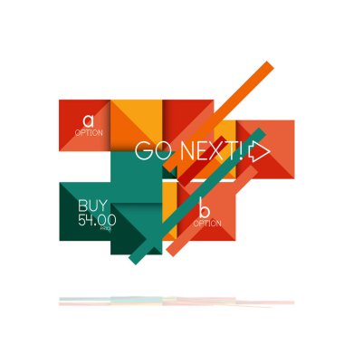 Kare seçeneğinin Infographic afiş. Bilgi ve veri görselleştirme, geometrik tasarım