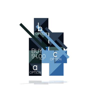 Kare seçeneğinin Infographic afiş. Bilgi ve veri görselleştirme, geometrik tasarım