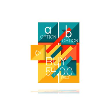 Kare seçeneğinin Infographic afiş. Bilgi ve veri görselleştirme, geometrik tasarım