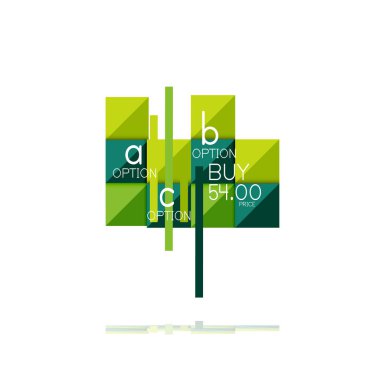 Kare seçeneğinin Infographic afiş. Bilgi ve veri görselleştirme, geometrik tasarım