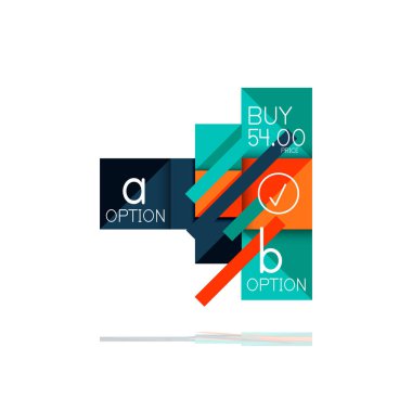 Kare seçeneğinin Infographic afiş. Bilgi ve veri görselleştirme, geometrik tasarım