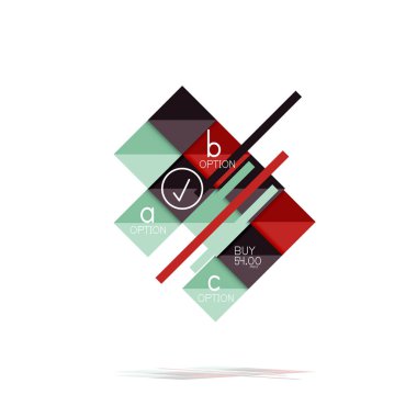 Kare seçeneğinin Infographic afiş. Bilgi ve veri görselleştirme, geometrik tasarım