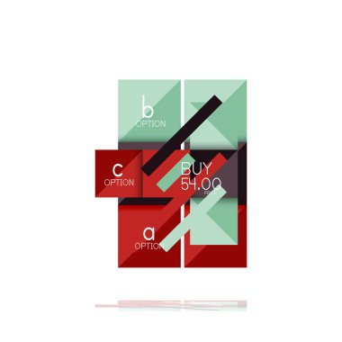 Kare seçeneğinin Infographic afiş. Bilgi ve veri görselleştirme, geometrik tasarım