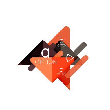 Üçgen veri görselleştirme tasarım, seçenek Infographic düzen