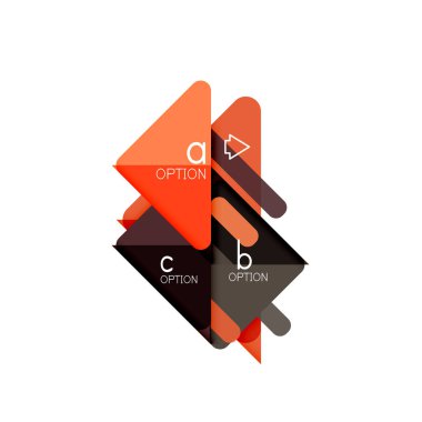 Üçgen veri görselleştirme tasarım, seçenek Infographic düzen