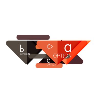 Üçgen veri görselleştirme tasarım, seçenek Infographic düzen