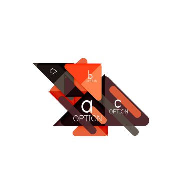 Üçgen veri görselleştirme tasarım, seçenek Infographic düzen