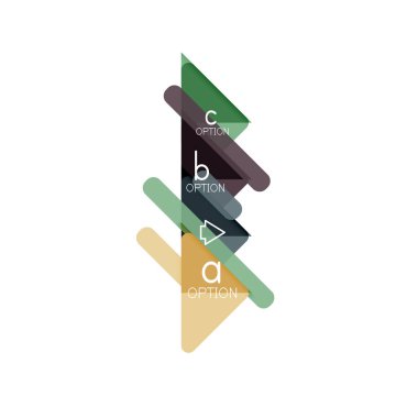 Üçgen veri görselleştirme tasarım, seçenek Infographic düzen