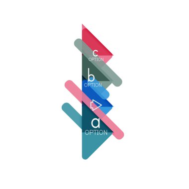 Üçgen veri görselleştirme tasarım, seçenek Infographic düzen