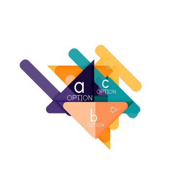 Üçgen veri görselleştirme tasarım, seçenek Infographic düzen