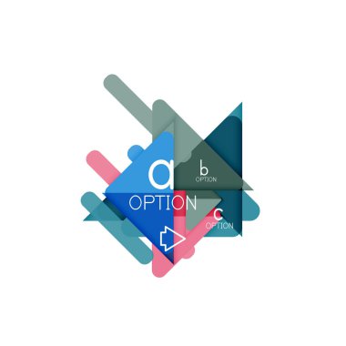 Üçgen veri görselleştirme tasarım, seçenek Infographic düzen