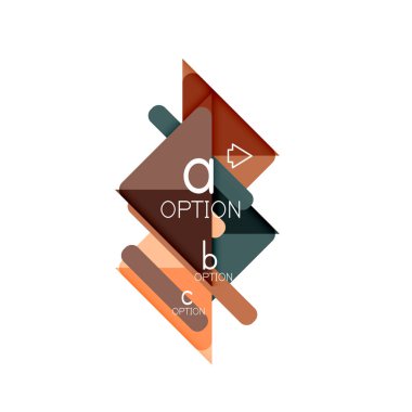 Üçgen veri görselleştirme tasarım, seçenek Infographic düzen