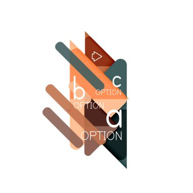 Üçgen veri görselleştirme tasarım, seçenek Infographic düzen