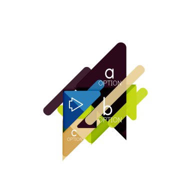 Üçgen veri görselleştirme tasarım, seçenek Infographic düzen