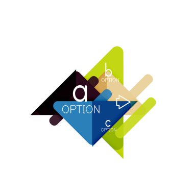 Üçgen veri görselleştirme tasarım, seçenek Infographic düzen