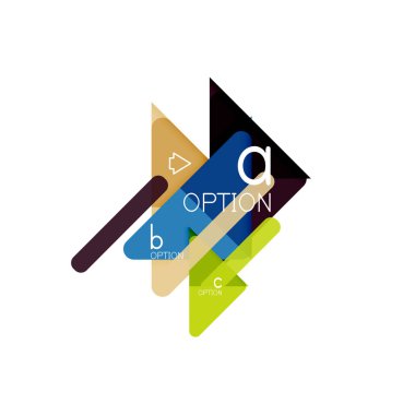 Üçgen veri görselleştirme tasarım, seçenek Infographic düzen