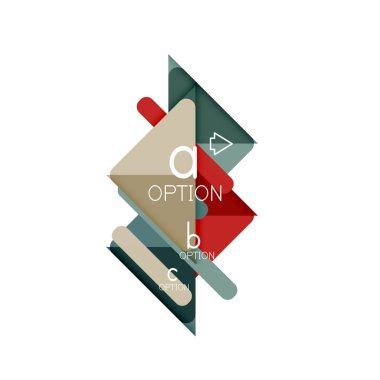 Üçgen veri görselleştirme tasarım, seçenek Infographic düzen