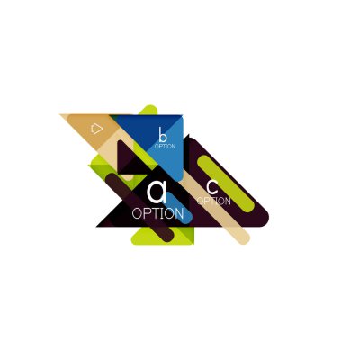 Üçgen veri görselleştirme tasarım, seçenek Infographic düzen