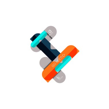 Özet satırları geometrik Infographic layoutabstract satırları geometrik Infographic düzeni, veri görselleştirme tasarım, seçeneği adım adım programı, web kutusu