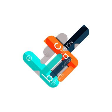 Özet satırları geometrik Infographic layoutabstract satırları geometrik Infographic düzeni, veri görselleştirme tasarım, seçeneği adım adım programı, web kutusu