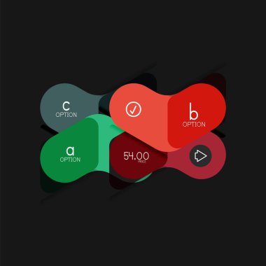 Düz tasarım geometrik infographics, ok şekli vektör etiket veya etiket, Fiyat etiketleri, promosyon rozet, simgesi tasarım, kağıt tarzı düzeni verileri grafik görselleştirme adım adım süreci için için teklif