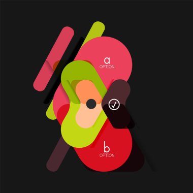 Düz tasarım geometrik infographics, ok şekli vektör etiket veya etiket, Fiyat etiketleri, promosyon rozet, simgesi tasarım, kağıt tarzı düzeni verileri grafik görselleştirme adım adım süreci için için teklif