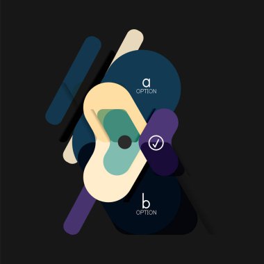 Düz tasarım geometrik infographics, ok şekli vektör etiket veya etiket, Fiyat etiketleri, promosyon rozet, simgesi tasarım, kağıt tarzı düzeni verileri grafik görselleştirme adım adım süreci için için teklif