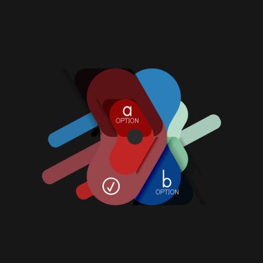 Düz tasarım geometrik infographics, ok şekli vektör etiket veya etiket, Fiyat etiketleri, promosyon rozet, simgesi tasarım, kağıt tarzı düzeni verileri grafik görselleştirme adım adım süreci için için teklif