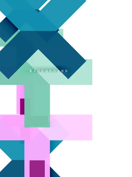 Різнокольорові абстрактні геометричні фігури, геометричний фон для веб-банера — стоковий вектор