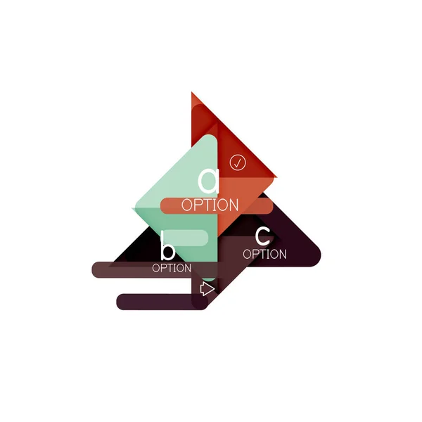 Конструкция визуализации данных треугольника, опция инфографической компоновки — стоковый вектор