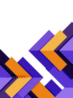 Çok renkli soyut geometrik şekiller, geometri arka plan web afiş için