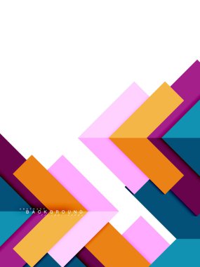 Çok renkli soyut geometrik şekiller, geometri arka plan web afiş için