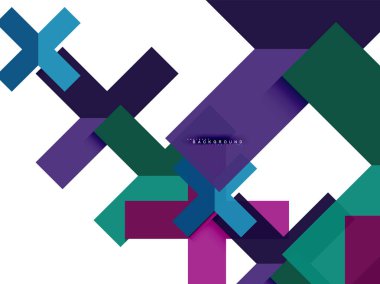 Çok renkli soyut geometrik şekiller, geometri arka plan web afiş için