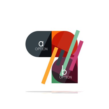 En az daire temiz soyut seçeneği adım Infographic tasarım öğesi, geometrik şekiller - Tur kareler, daireler ve satırları düzeni ile örnek metin