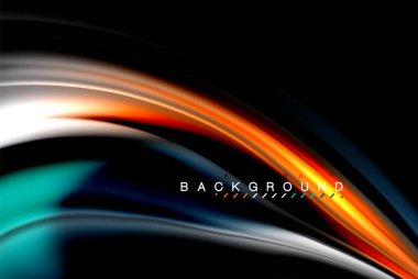 Sıvı sıvı renkler tasarım, renkli mermer veya plastik dalgalı doku arka plan, siyah, iş veya teknoloji sunu veya web broşür için parlak renkli öğeleri kapak tasarımı, duvar kağıdı