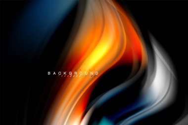 Sıvı sıvı renkler tasarım, renkli mermer veya plastik dalgalı doku arka plan, siyah, iş veya teknoloji sunu veya web broşür için parlak renkli öğeleri kapak tasarımı, duvar kağıdı