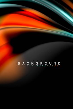 Sıvı sıvı renkler tasarım, renkli mermer veya plastik dalgalı doku arka plan, siyah, iş veya teknoloji sunu veya web broşür için parlak renkli öğeleri kapak tasarımı, duvar kağıdı