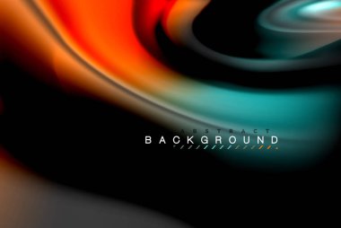 Sıvı sıvı renkler tasarım, renkli mermer veya plastik dalgalı doku arka plan, siyah, iş veya teknoloji sunu veya web broşür için parlak renkli öğeleri kapak tasarımı, duvar kağıdı