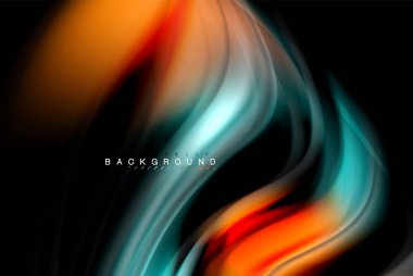 Sıvı sıvı renkler tasarım, renkli mermer veya plastik dalgalı doku arka plan, siyah, iş veya teknoloji sunu veya web broşür için parlak renkli öğeleri kapak tasarımı, duvar kağıdı