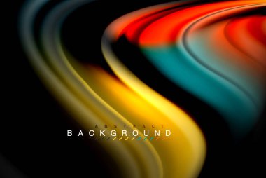 Sıvı sıvı renkler tasarım, renkli mermer veya plastik dalgalı doku arka plan, siyah, iş veya teknoloji sunu veya web broşür için parlak renkli öğeleri kapak tasarımı, duvar kağıdı