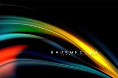 Sıvı sıvı renkler tasarım, renkli mermer veya plastik dalgalı doku arka plan, siyah, iş veya teknoloji sunu veya web broşür için parlak renkli öğeleri kapak tasarımı, duvar kağıdı