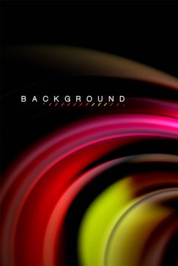 Sıvı sıvı renkler tasarım, renkli mermer veya plastik dalgalı doku arka plan, siyah, iş veya teknoloji sunu veya web broşür için parlak renkli öğeleri kapak tasarımı, duvar kağıdı