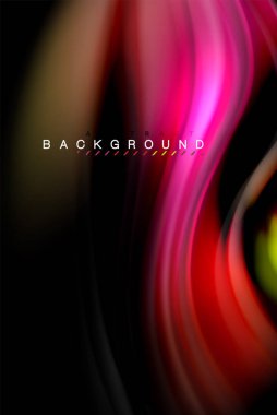 Sıvı sıvı renkler tasarım, renkli mermer veya plastik dalgalı doku arka plan, siyah, iş veya teknoloji sunu veya web broşür için parlak renkli öğeleri kapak tasarımı, duvar kağıdı