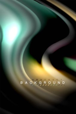 Sıvı sıvı renkler tasarım, renkli mermer veya plastik dalgalı doku arka plan, siyah, iş veya teknoloji sunu veya web broşür için parlak renkli öğeleri kapak tasarımı, duvar kağıdı