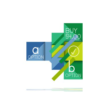 Kare seçeneğinin Infographic afiş. Bilgi ve veri görselleştirme, geometrik tasarım