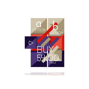 Kare seçeneğinin Infographic afiş. Bilgi ve veri görselleştirme, geometrik tasarım